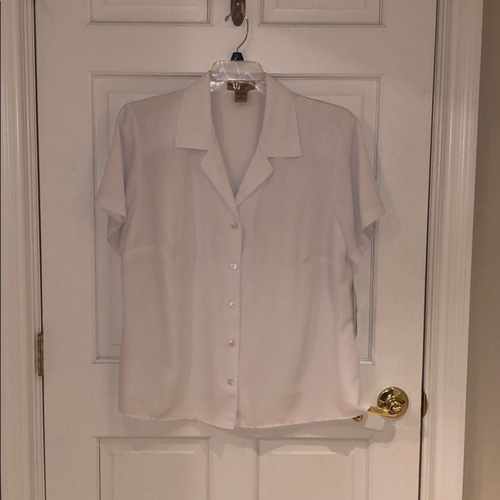 White 1x blouse
